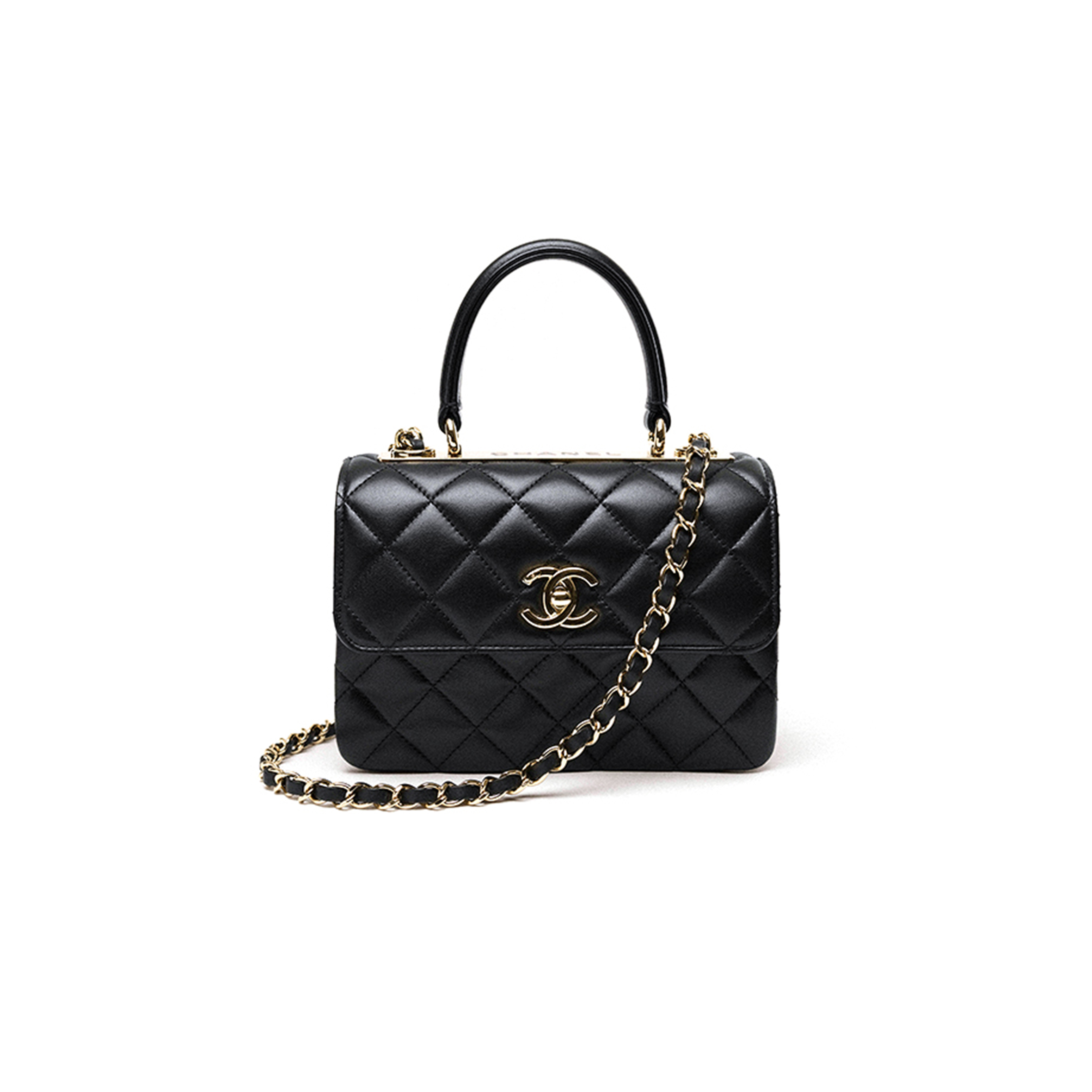 Ch*el master mini flap bag with top handle as4654 (20*15*8cm)